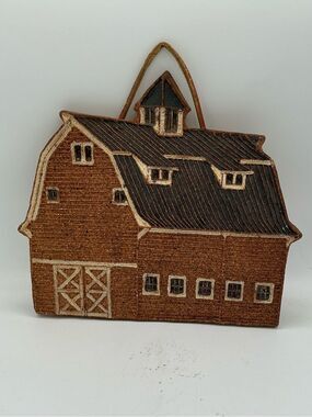 Victoria Little John Ceramic Barn Wall Hanging Trivet Plaque